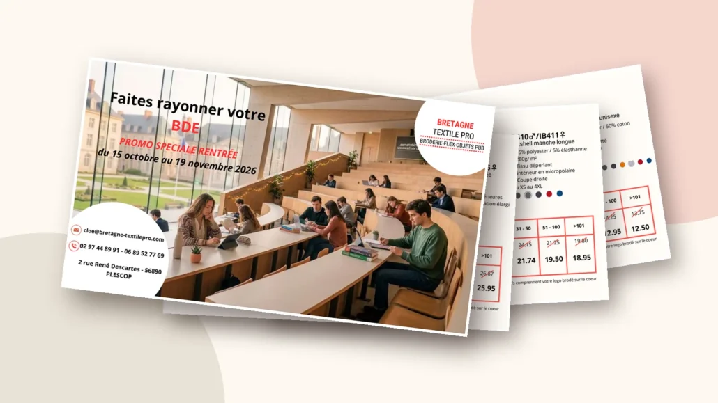 Vêtements personnalisés BDE : catalogue promo rentrée de David Diffusion à Vaux-sur-Mer, Charente-Maritime (17)